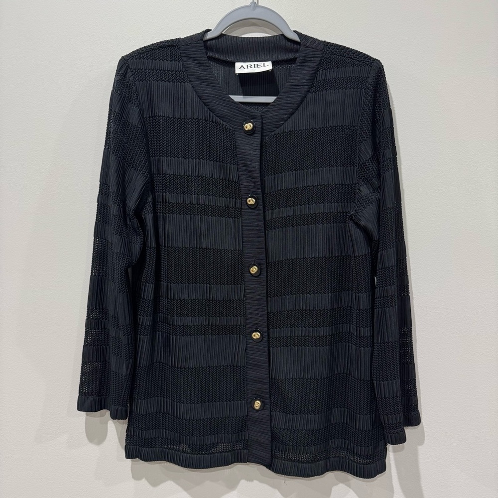 Ariel Timeless Luxury Black Cardigan‎ Size Small Black